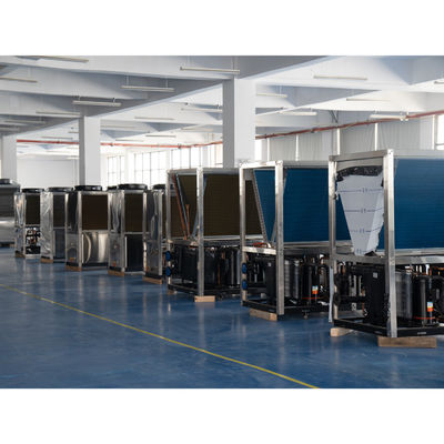 Paslanmaz çelik metal levha 120 derece buhar yüksek sıcaklıklı hava kaynağı ısı pompası R410 soğutma