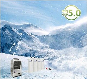 Radyatör Monoblok EVI Soğuk İklim Hava Kaynaklı Isı Pompası 55dB