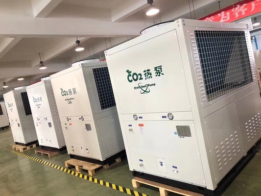CO2 R744 Hava Kaynaklı Su Kaynaklı Isı Pompası 37kw Sıcak Su İçin Ticari